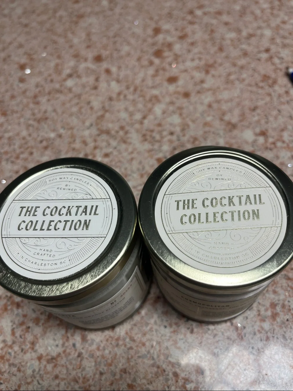 Margarita & Cosmopolitan Cocktail Scented  Soy Candle Jars - Set of 2